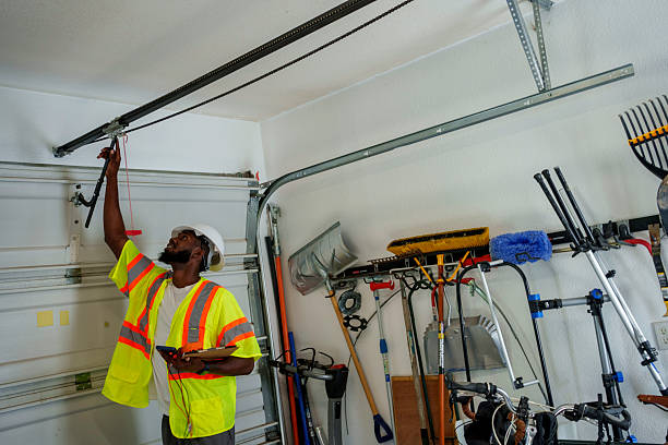 Professional Garage Door technician working in Center, CO